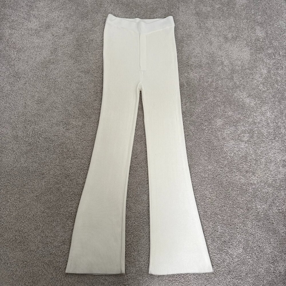 Salt Murphy Ivory Knit Mens Pants Flare Leg Size M